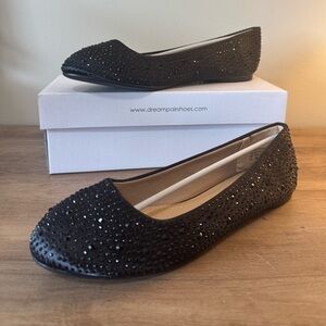 New in Box Black Sparkle Flats by Dream Pairs